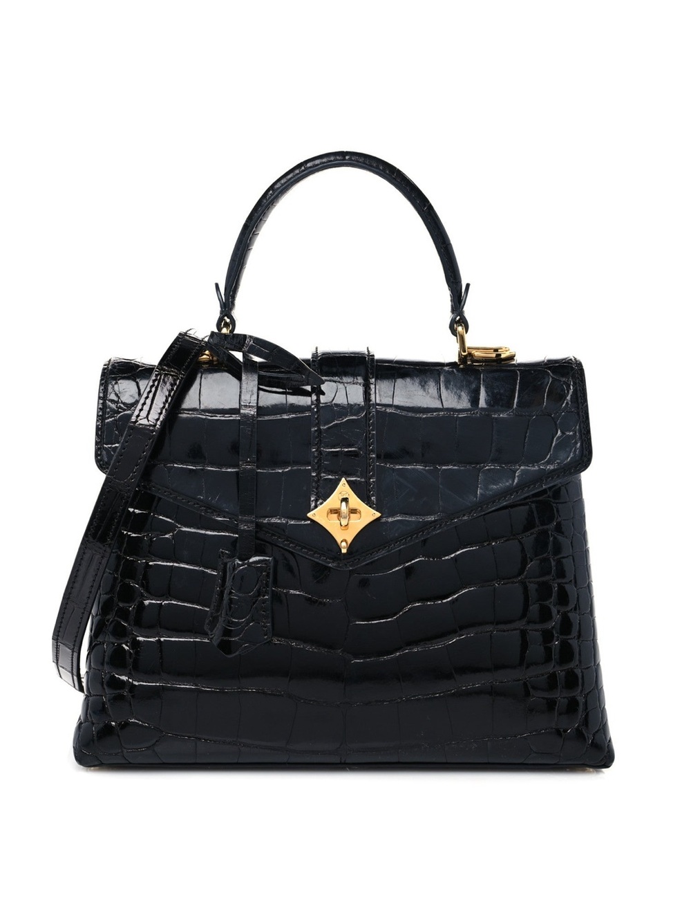 Louie Vuitton Rose Des Vents Black Alligator Bag